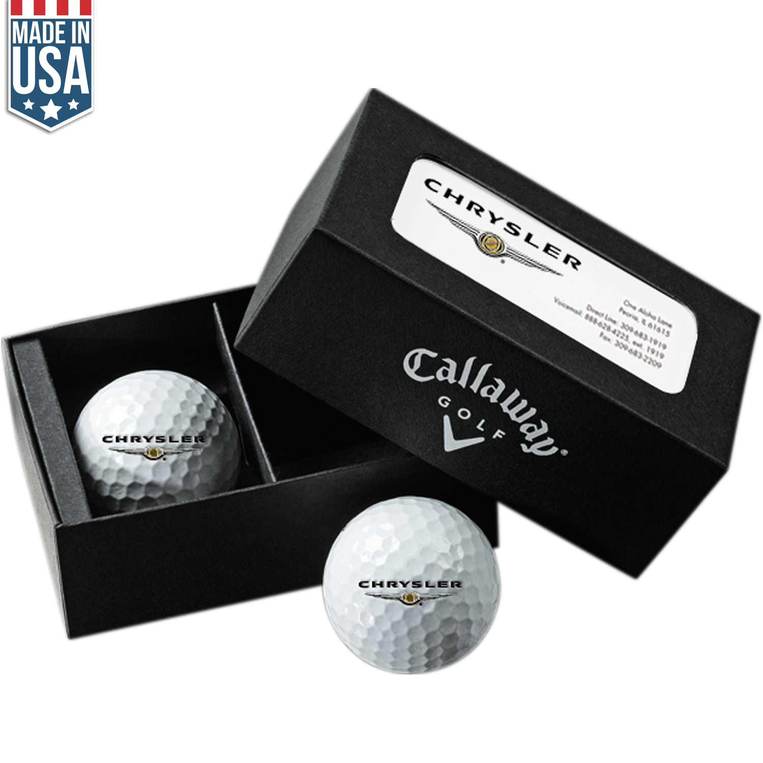 Callaway Business Card Box with Warbird Golf Balls 2