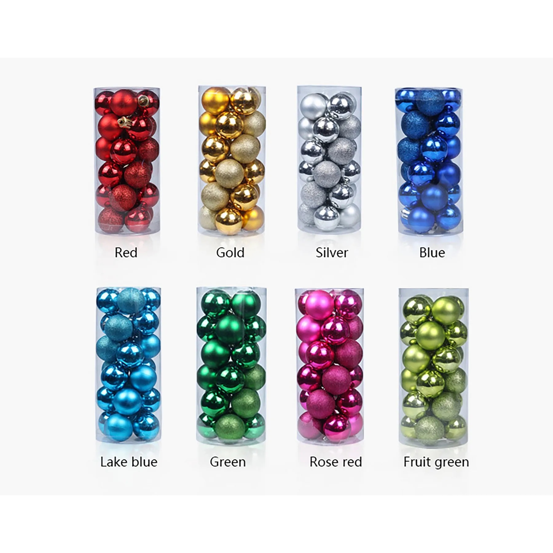 24pcs Christmas Ball Ornaments Set 8