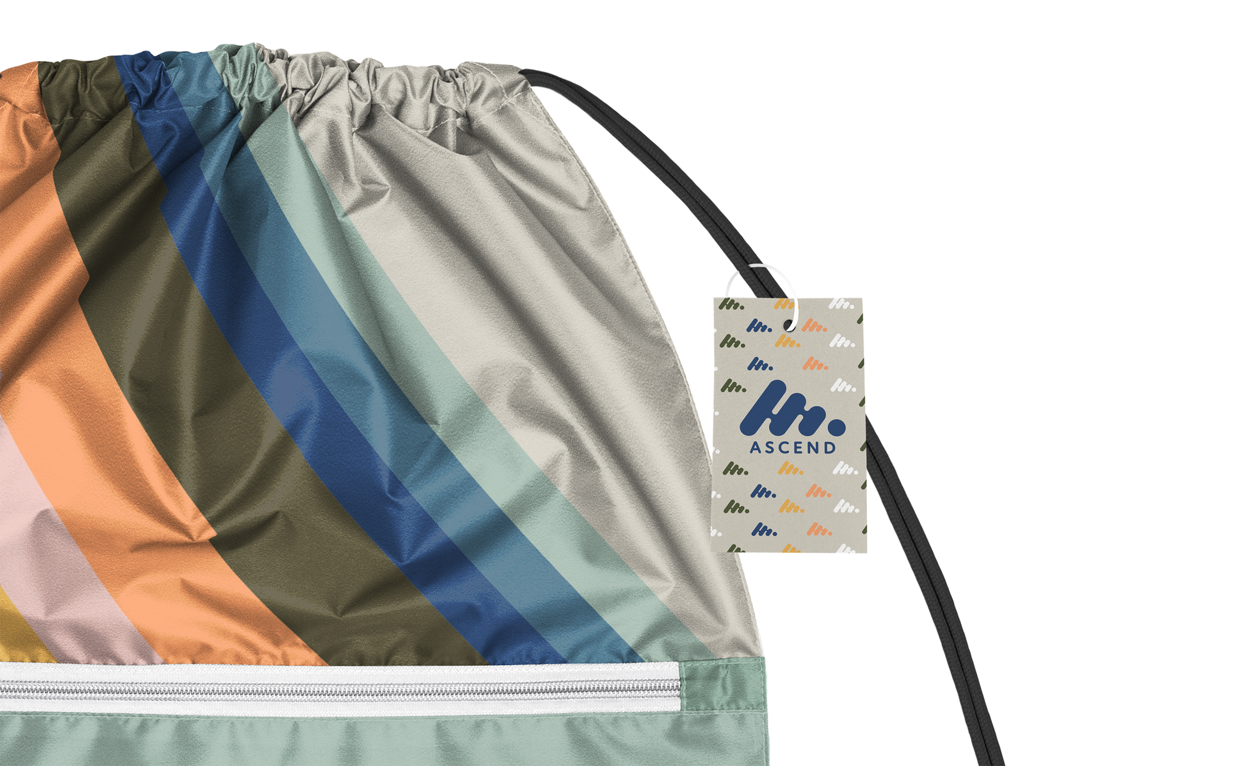 Recycled Zipper Drawstring Bag 11