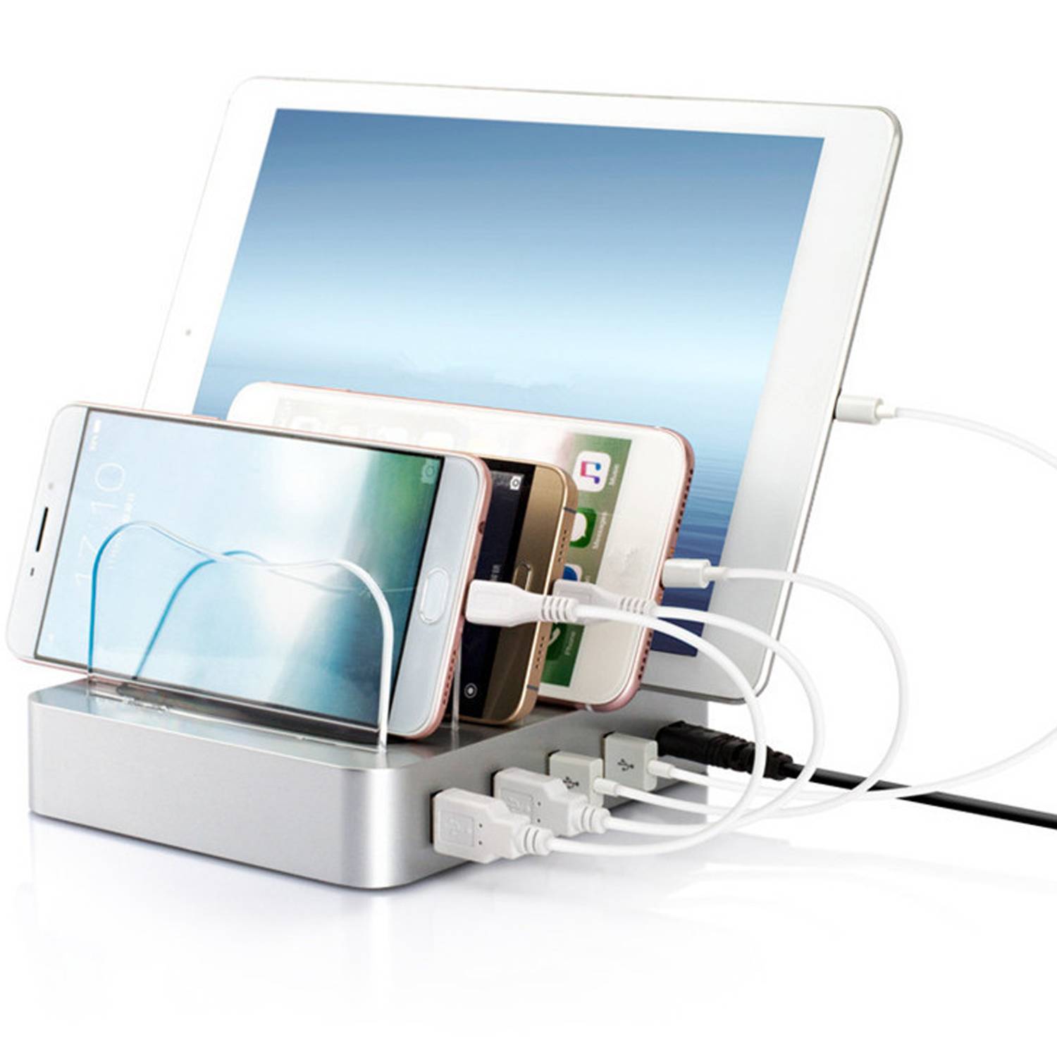 Desktop Cellphone Multi 4 Port Usb Charging Station 2