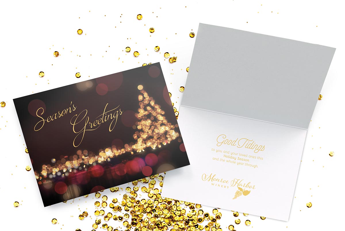 Classic City Lights Holiday Greeting Card 5