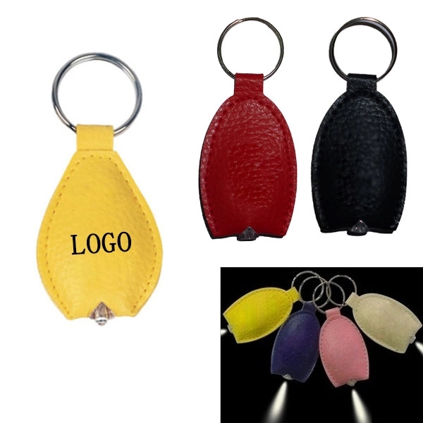 LED PU Leather Keychain 2