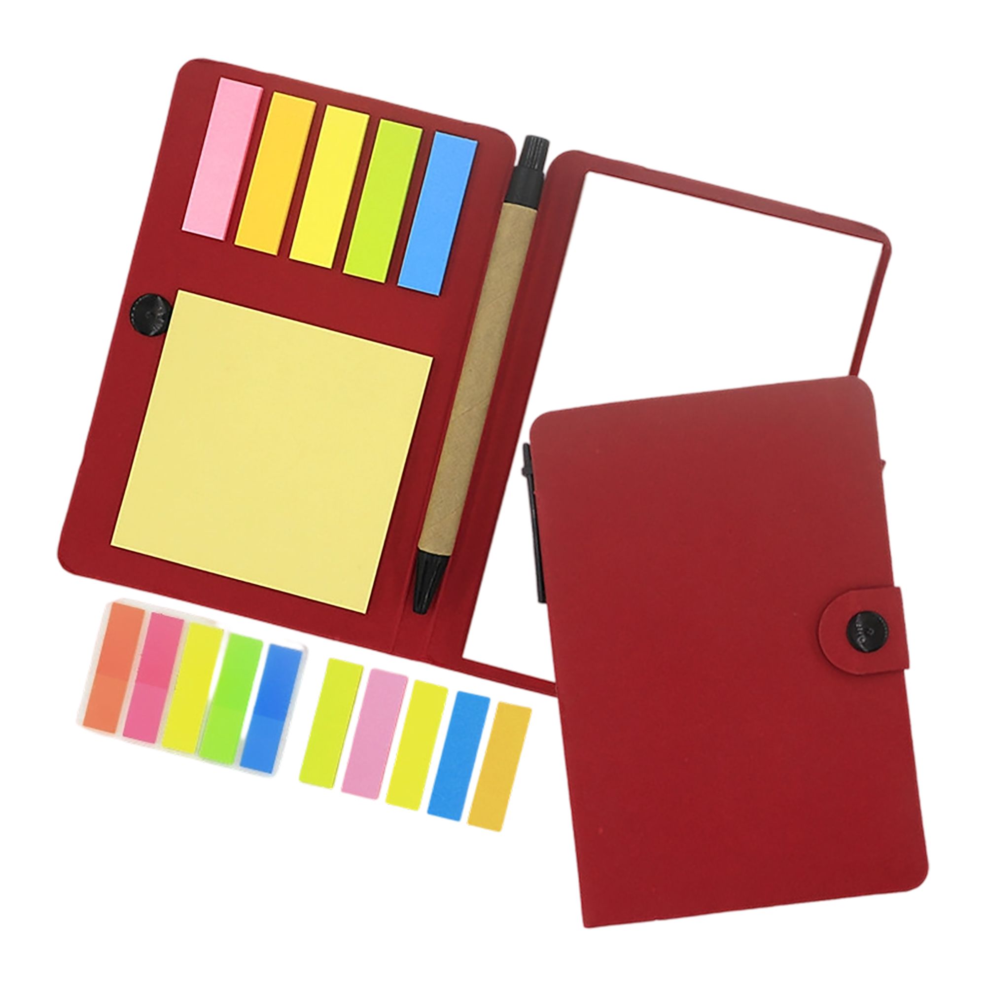 Kraft Paper Sticky Note Set With Ballpoint Pen 6
