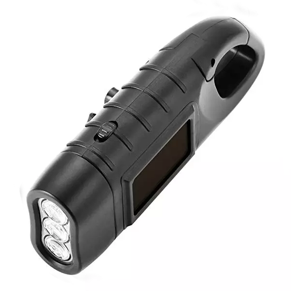 Hand Cranking Solar Powered Flashlight 8