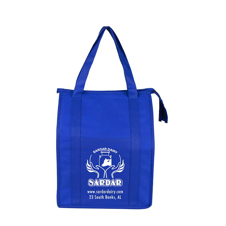 12"W x 16"H x 10"Gusset - "SUPER COOLER" Large Insulated Cooler Zipper Tote Bag 20