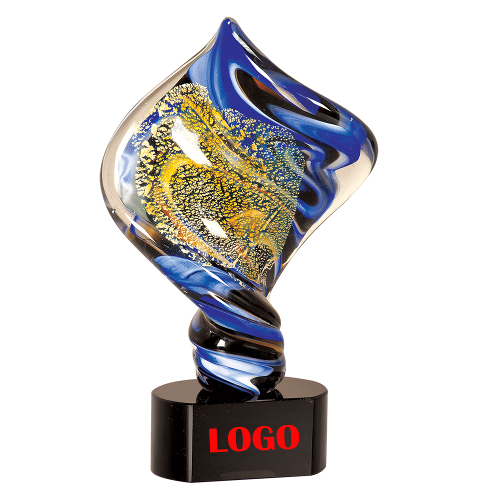 11" Diamond Twist Art Glass Award 1