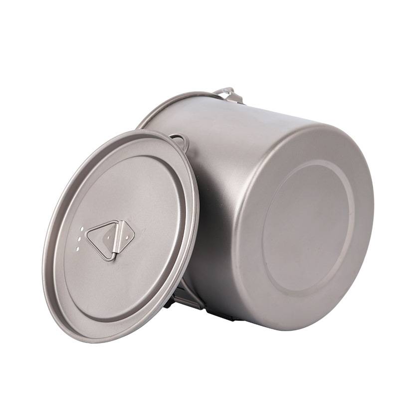 Titanium Camping Hanging Cookware Pot 4