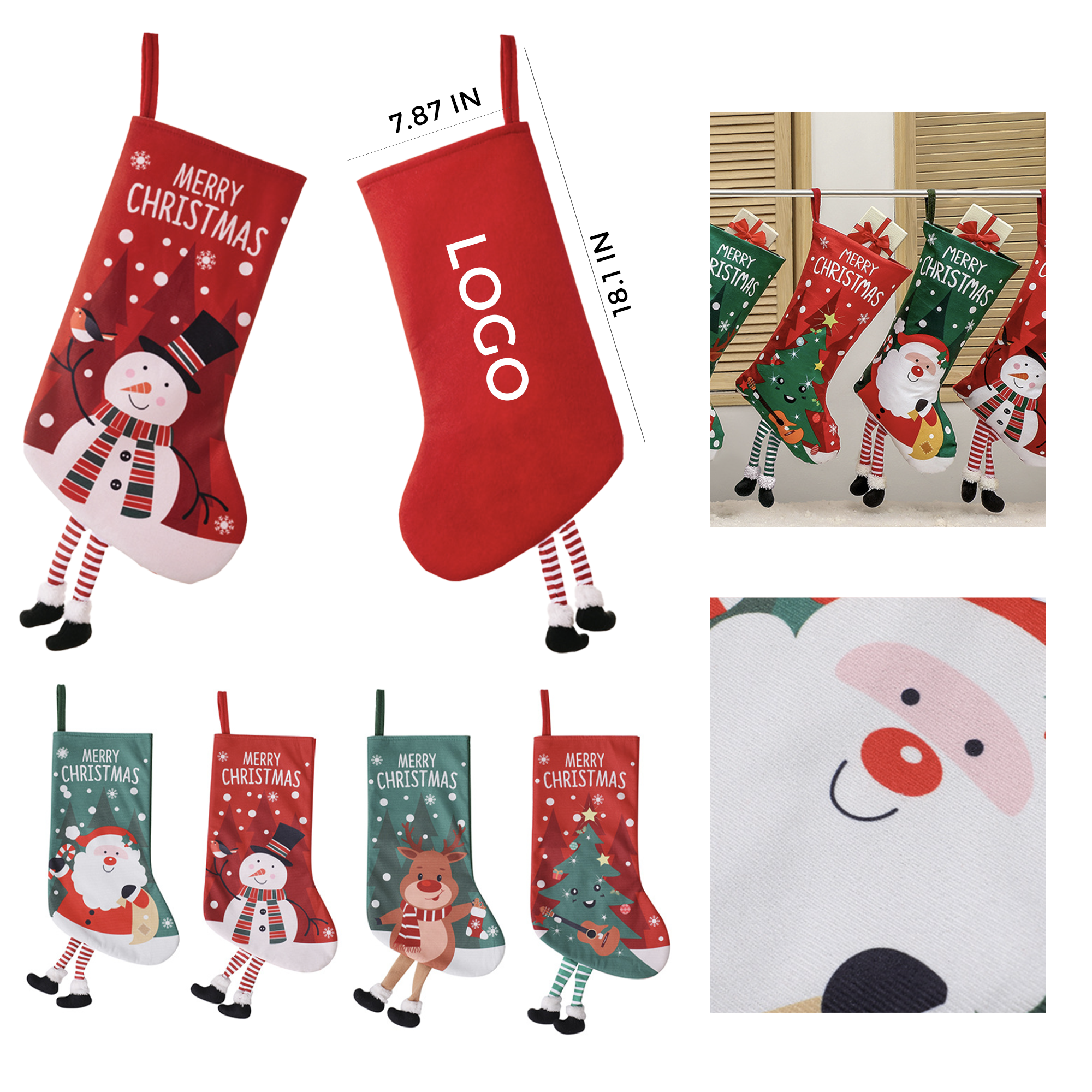 MOQ 10 PCS Personalized Christmas Sock 2