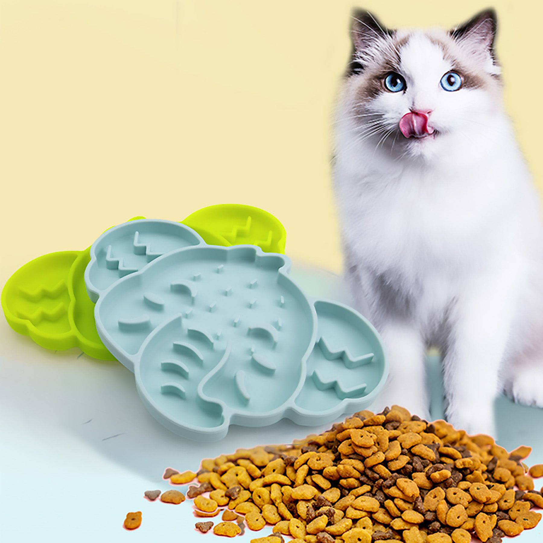 Silicone Pet Slow Food Plate 11