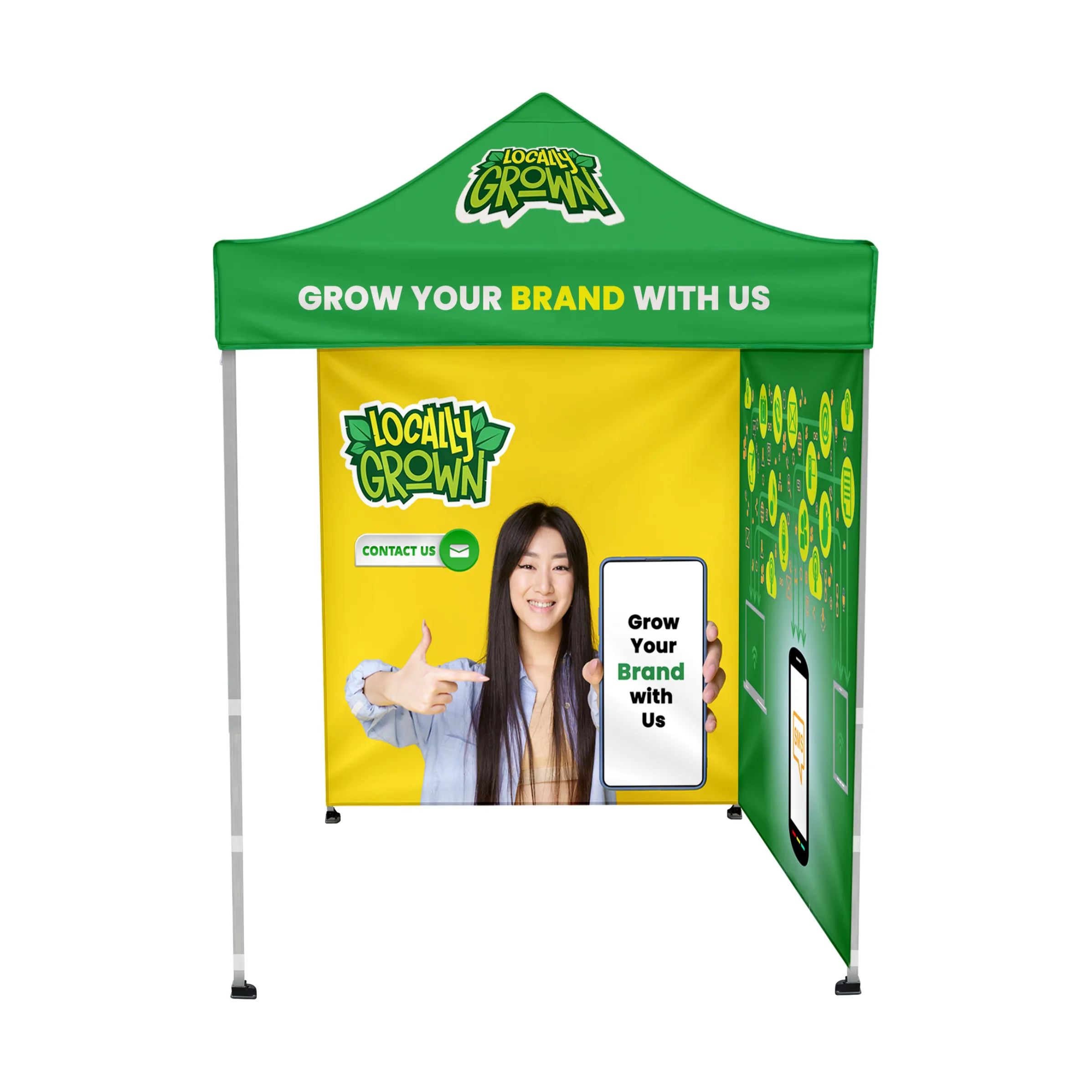 6'x6' Tent Canopy with frame and two full wall 12