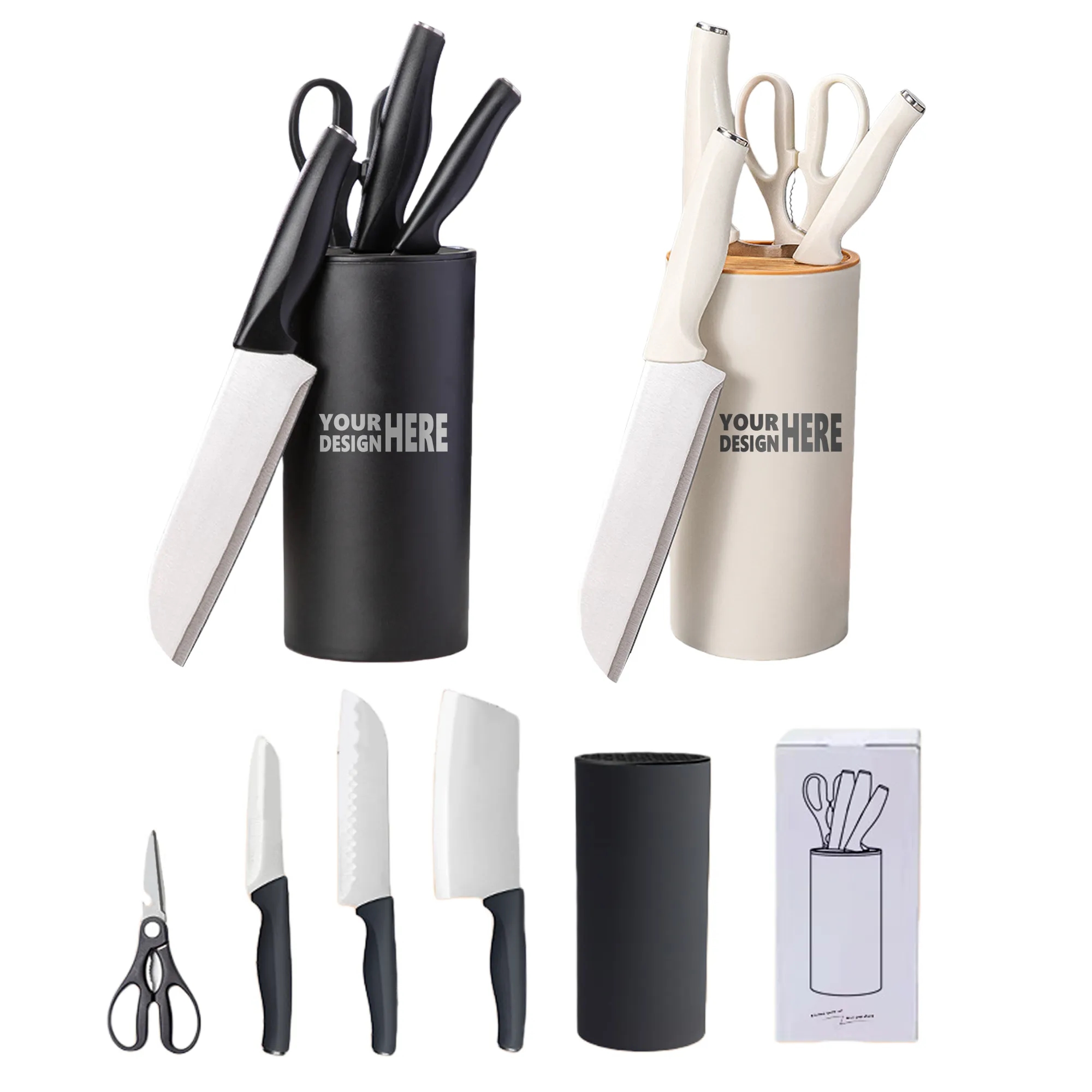5-Piece Stainless Steel Chef Knife Set