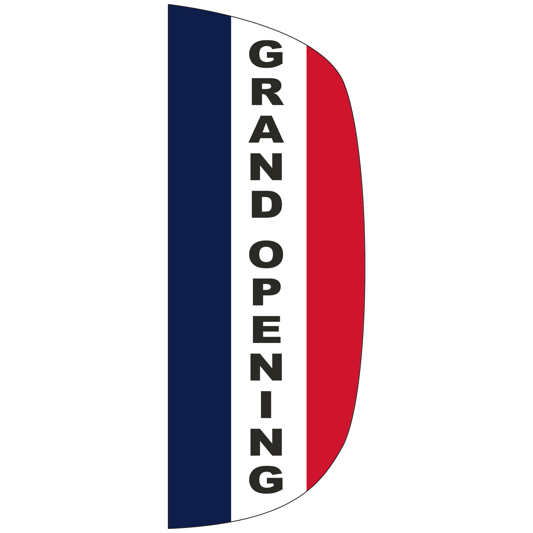"GRAND OPENING" 3' x 8' Message Flutter Flag 1