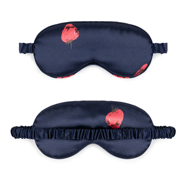 Patterned Imitation Silk Travel Sleep Eye Mask 8