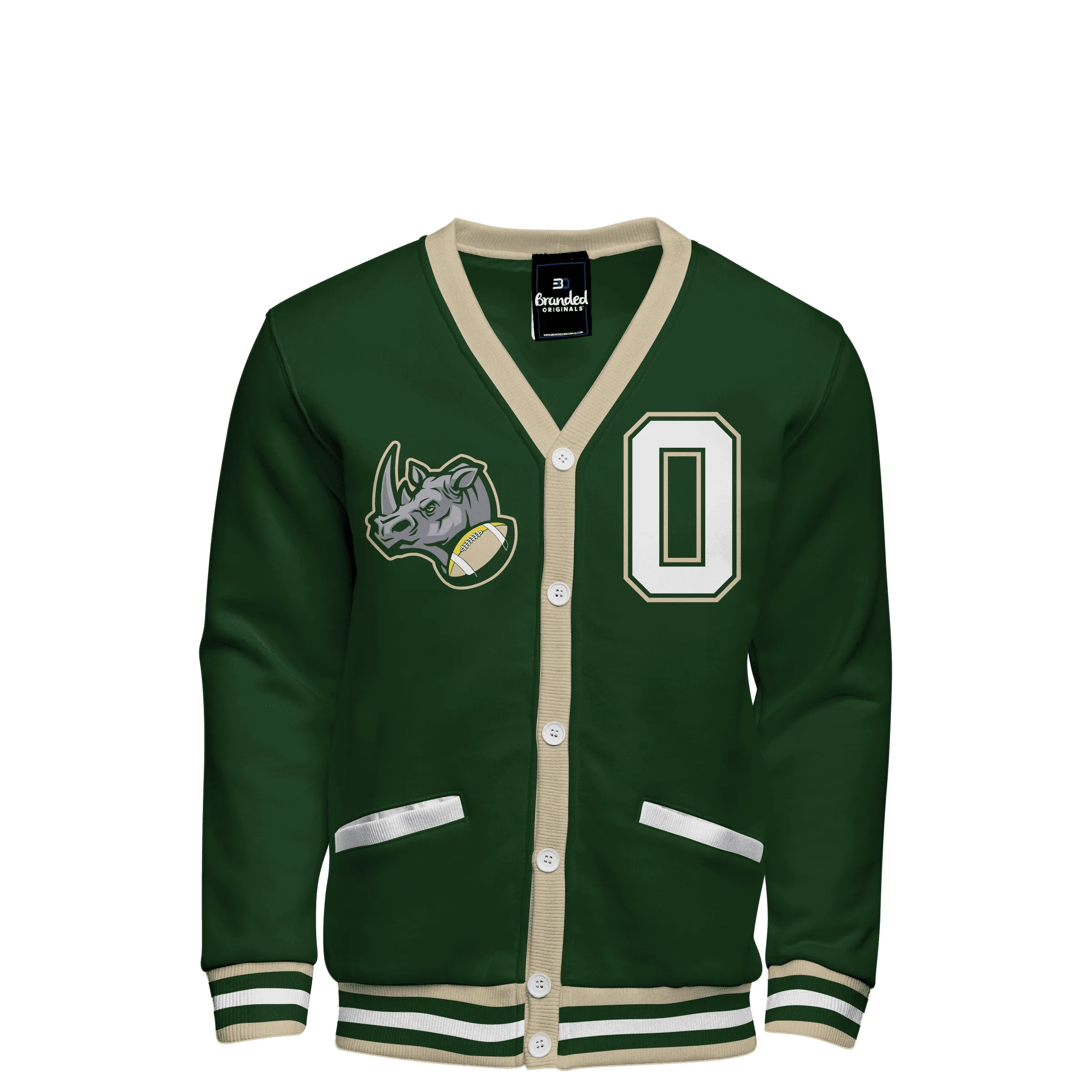 Fleece Varsity Cardigan With No Lining 8