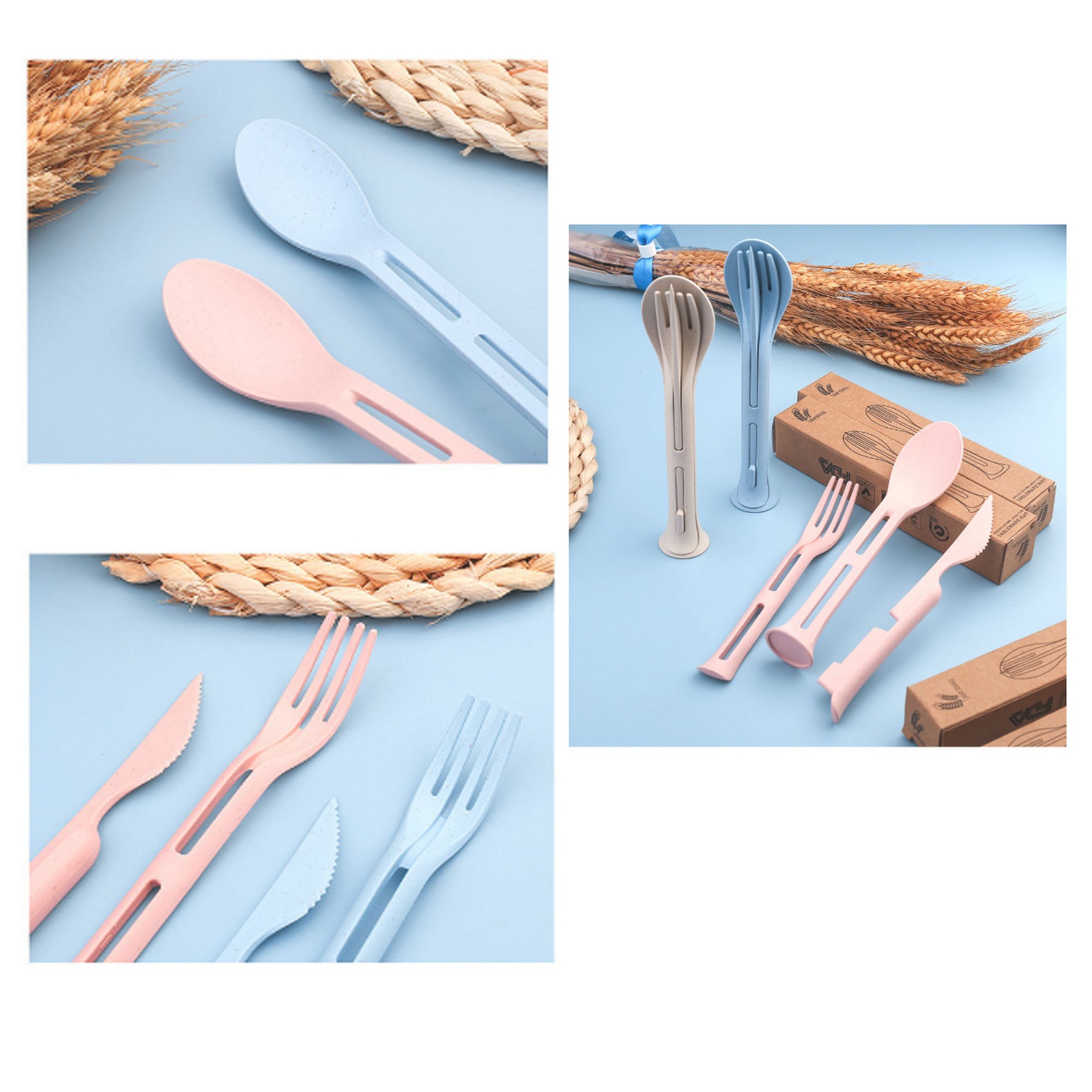 Wheat Straw 3-In-1 Cutlery 1