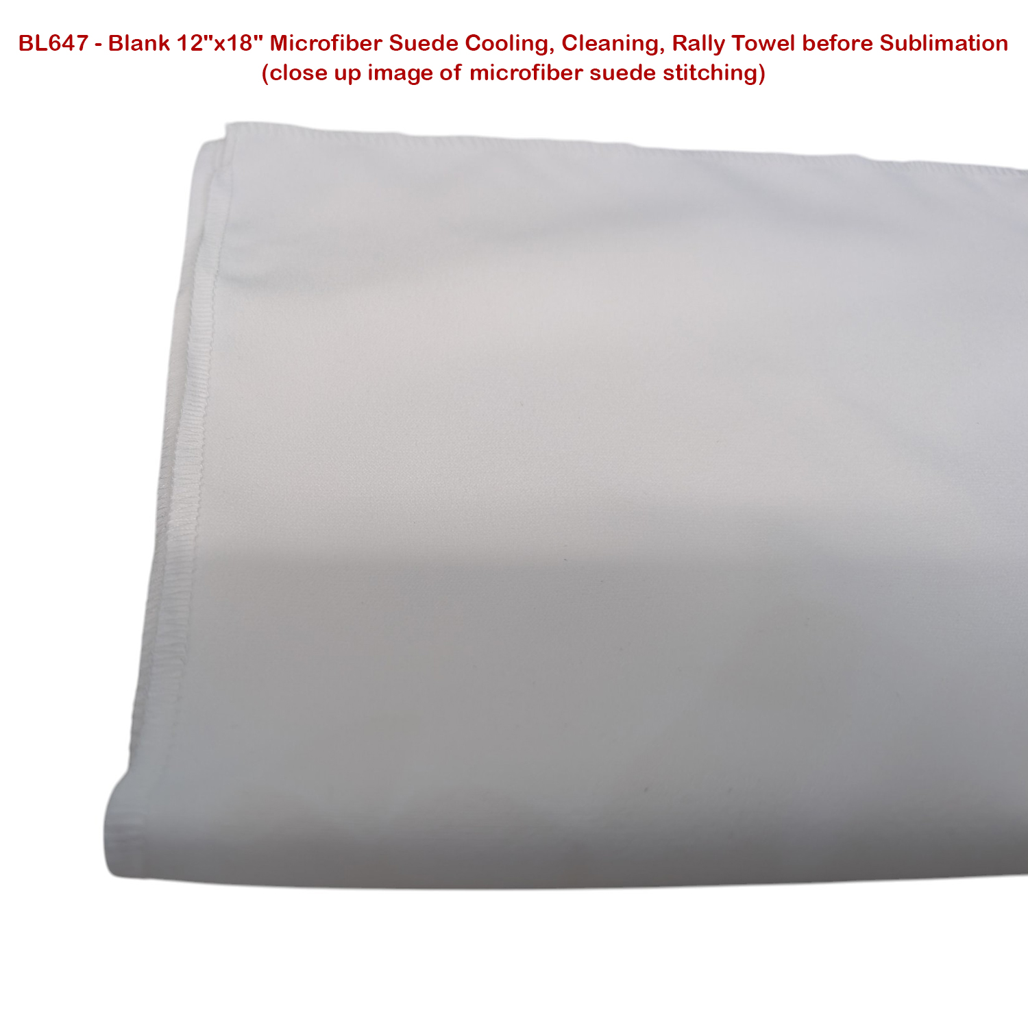 48Hr Quick Ship - Microfiber Moisture Wicking, Cooling, Sports Suede 2- Sided Towel, 12x18 6