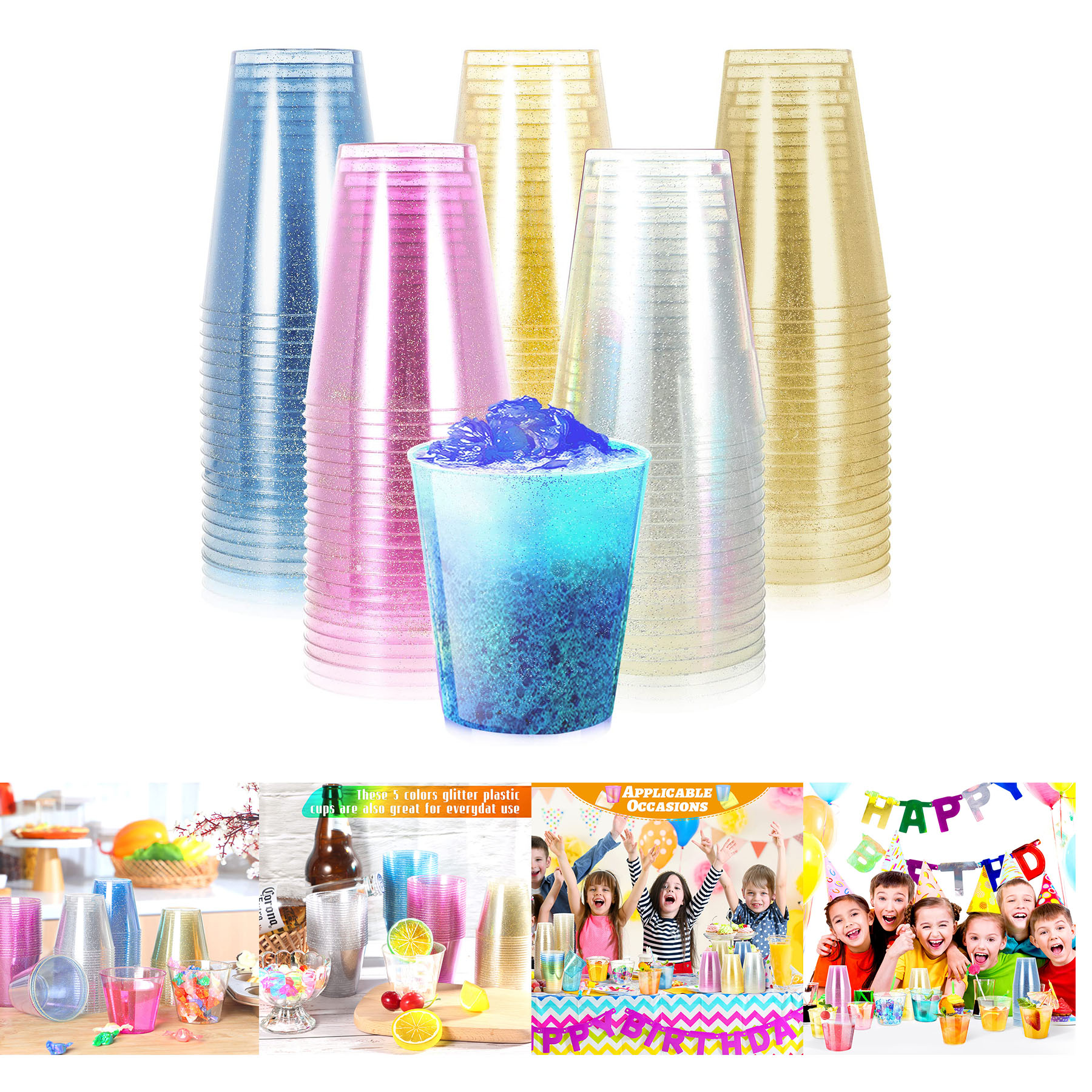 Glitter Plastic Cups Small Cups 1