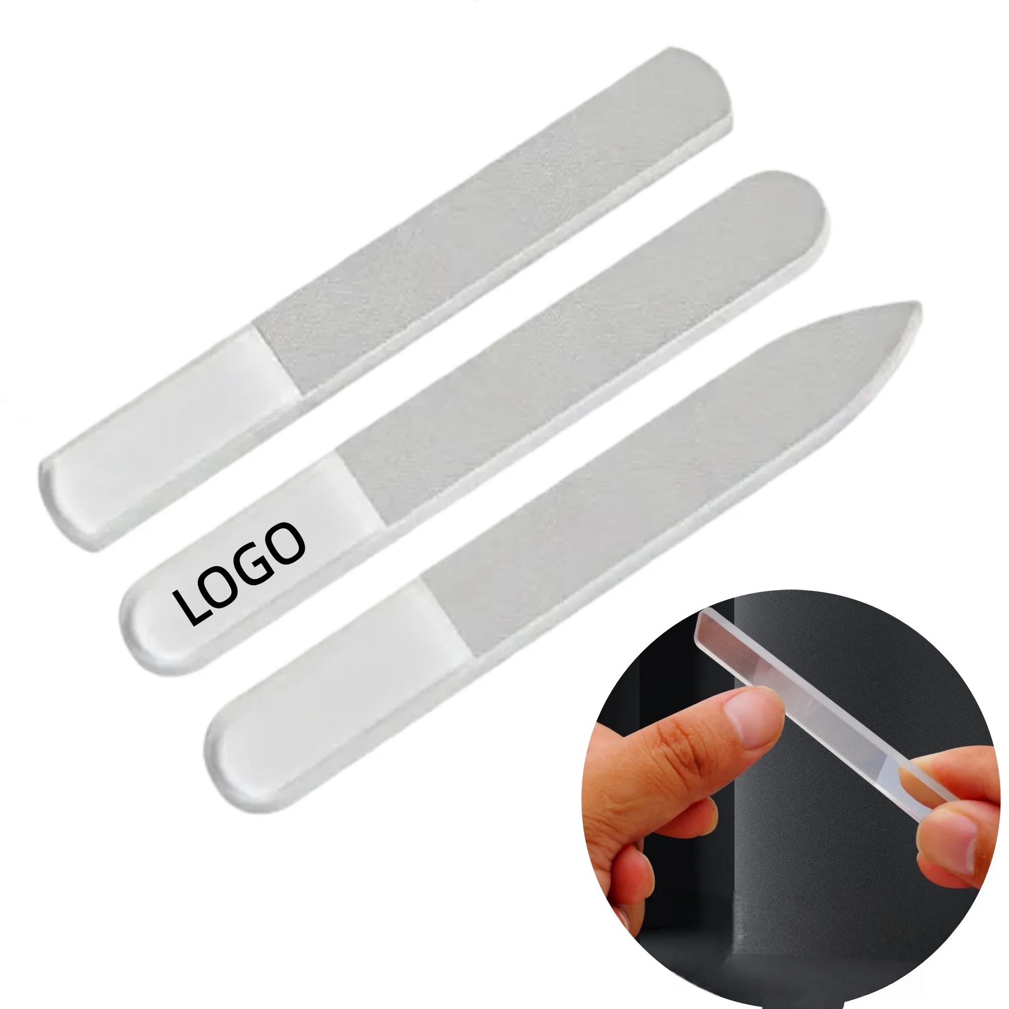 Reusable Glass Nail File Double-Sided Buffer Polisher