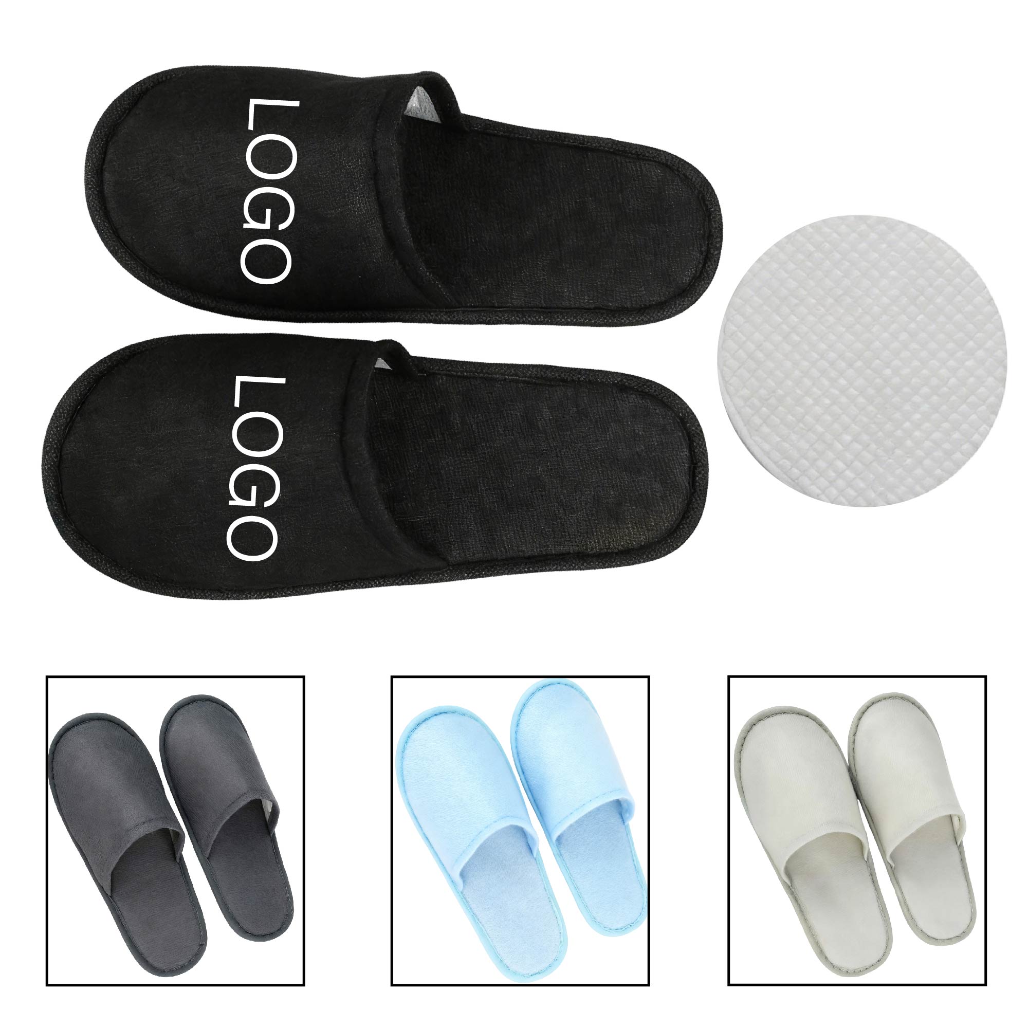 Odorless Eco-Friendly Disposable Cotton Slippers 2