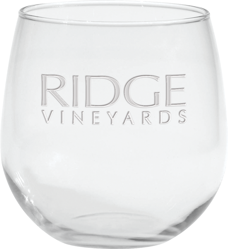 16.75 oz. Stemless Red Wine Glass - Deep Etched 5