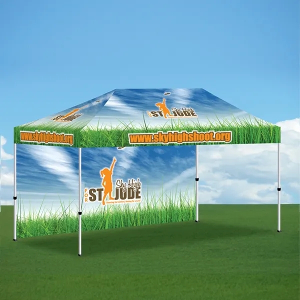 10' x15' Canopy Tent with One Single Side Wall (Sublimation) 7