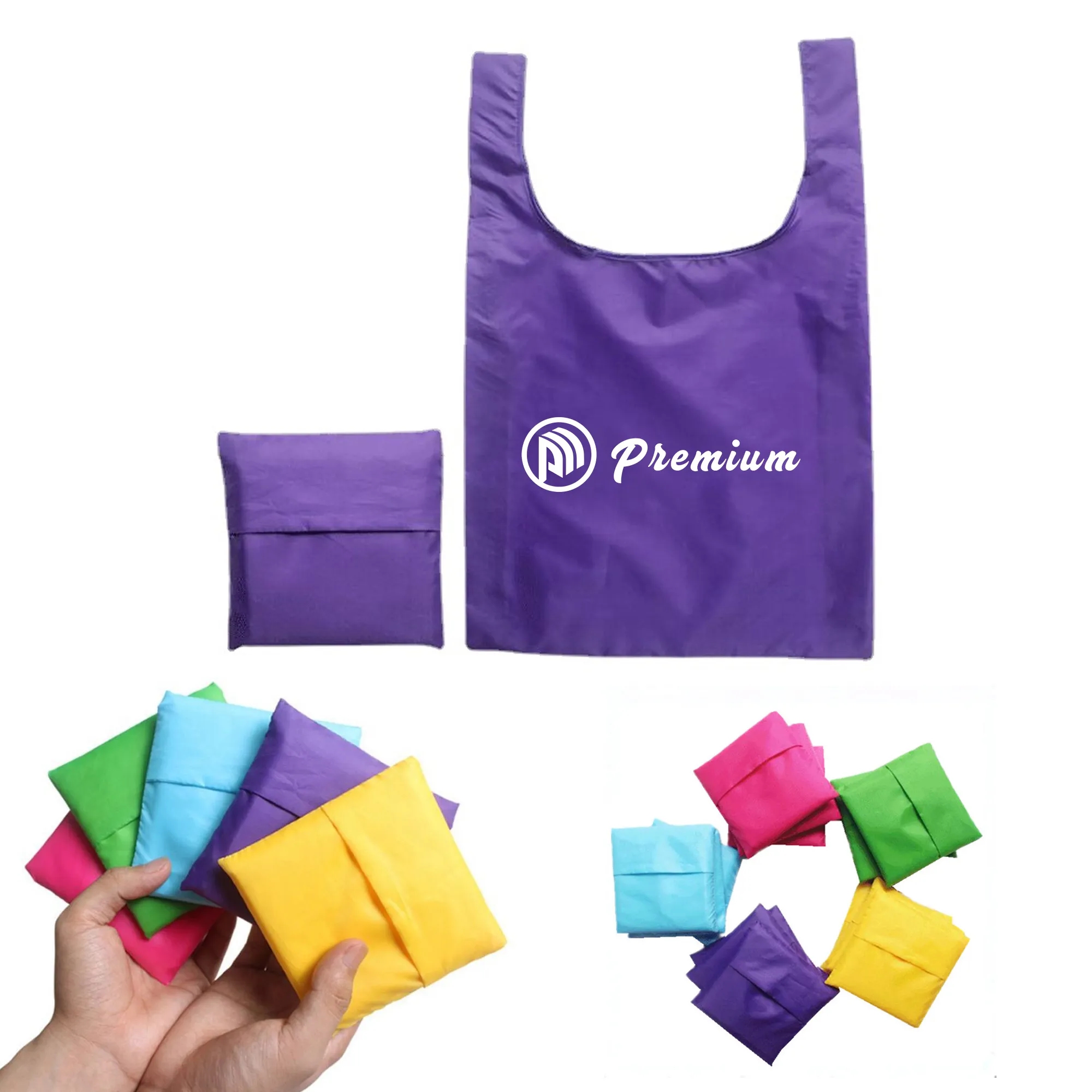 Collapsible Oxford Grocery Shopping Bag, custom tote bag with logo imprint 3