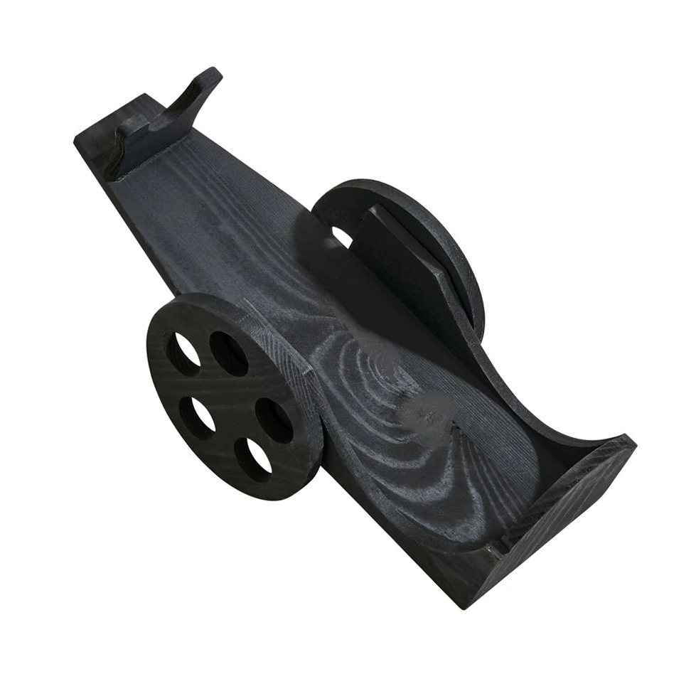 BLACK WOOD WINE CART 1