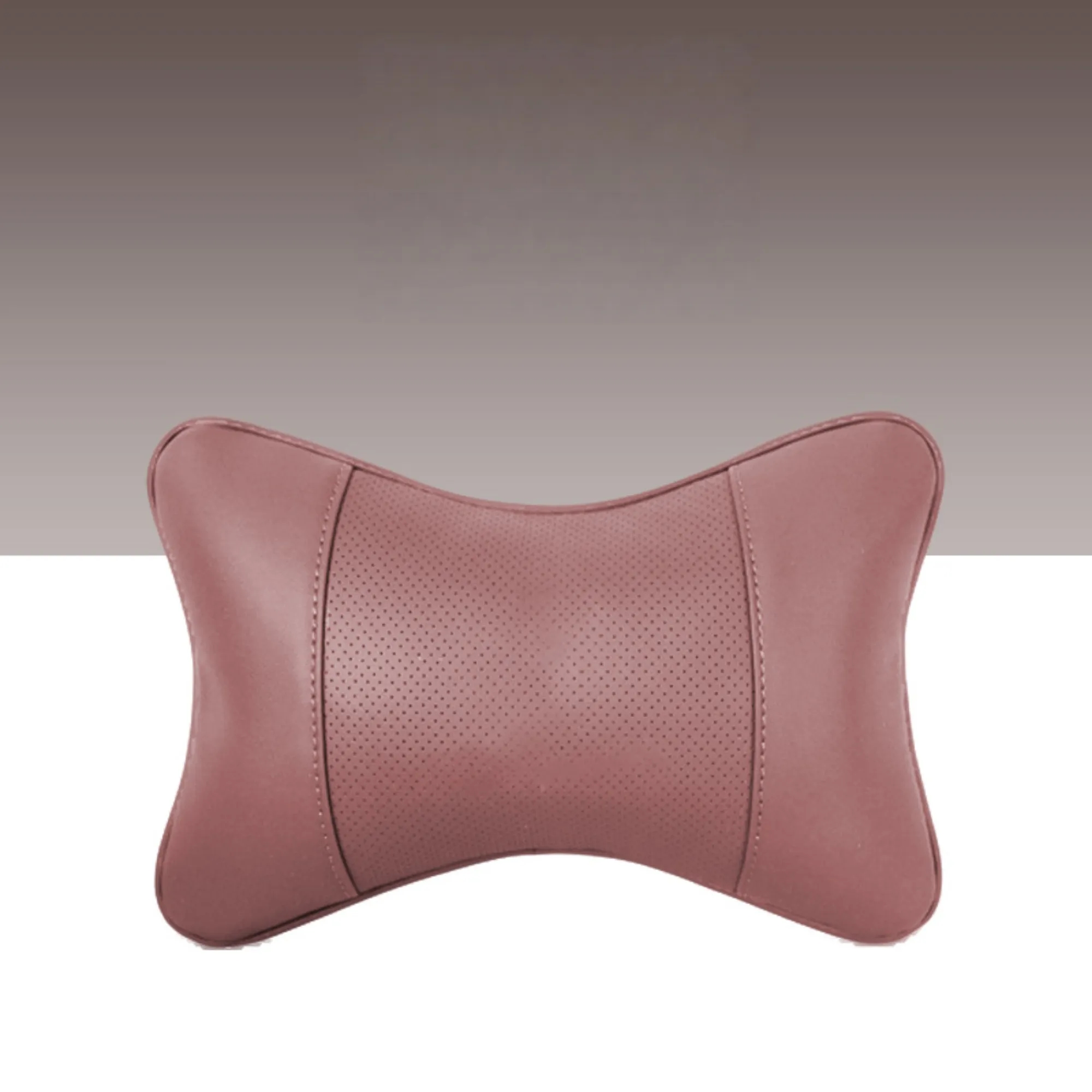 Ergonomic car neck support genuine leather pillow 1