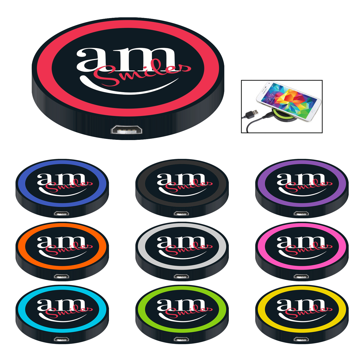 Qi Wireless Puck Smartphone Charging Pad 3