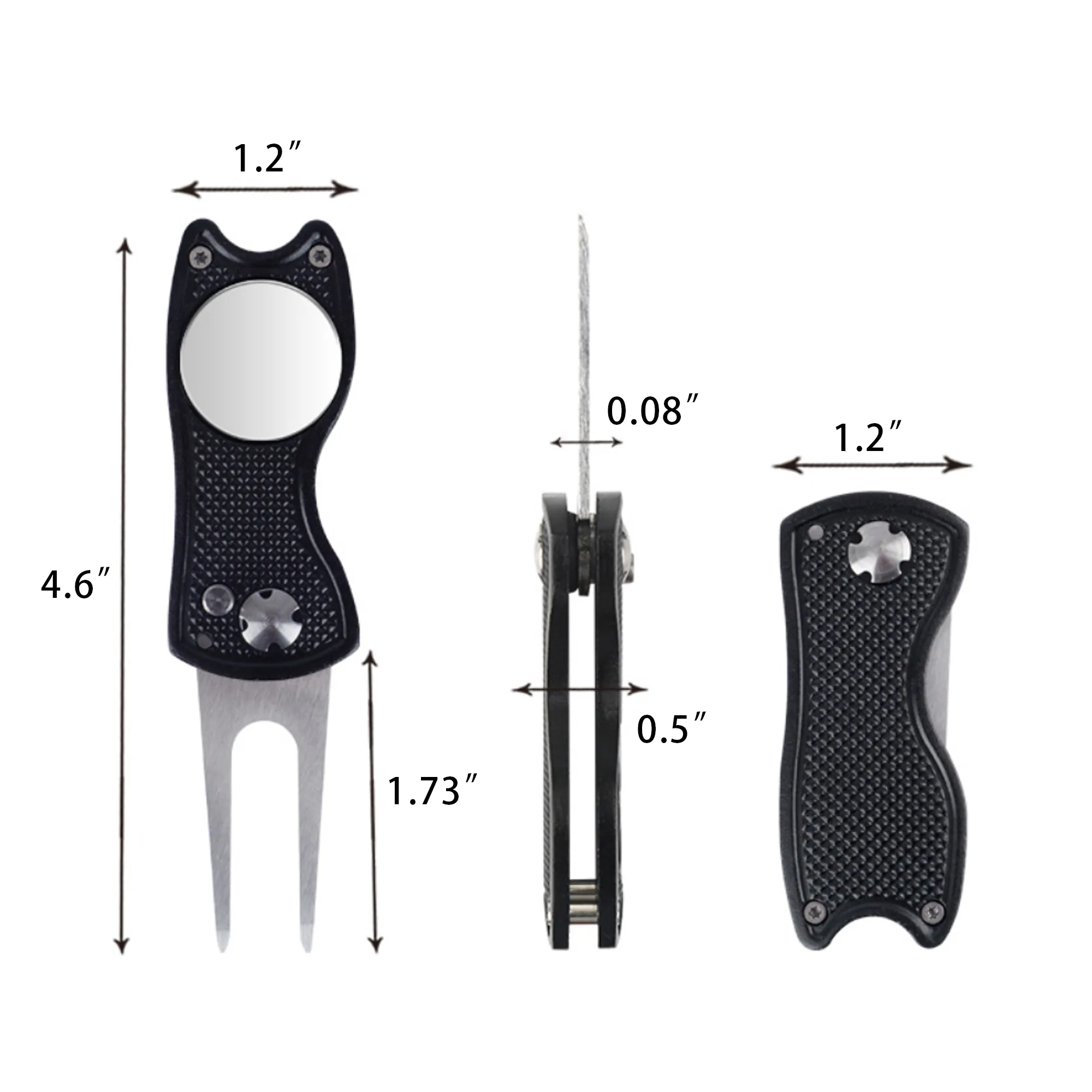 Aluminium Foldable Golf Divot Tool 2
