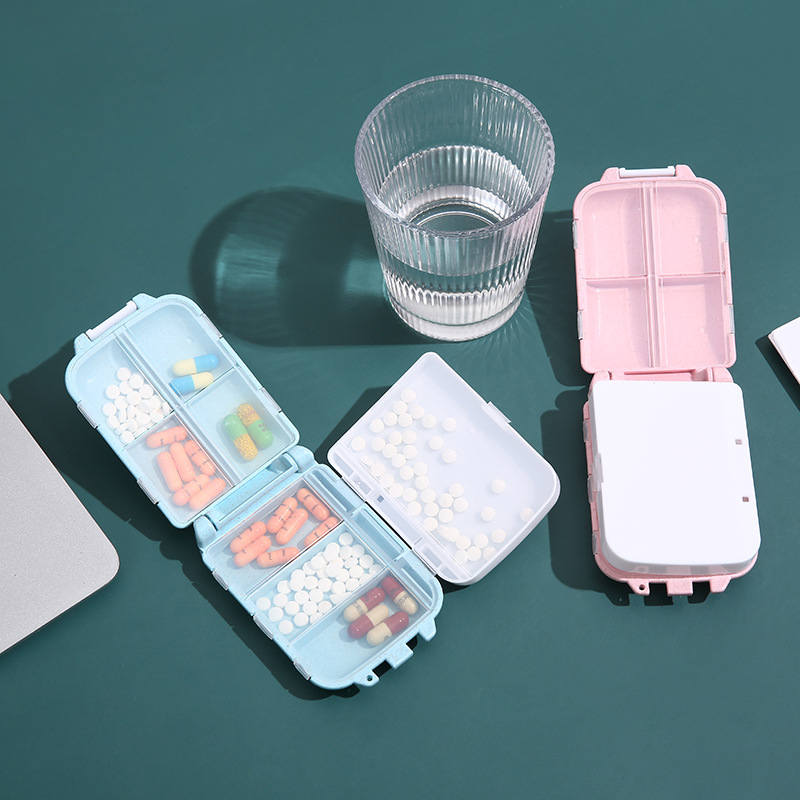 8 Compartments Pill Organizer Portable Pocket Pill Box Dispenser 18