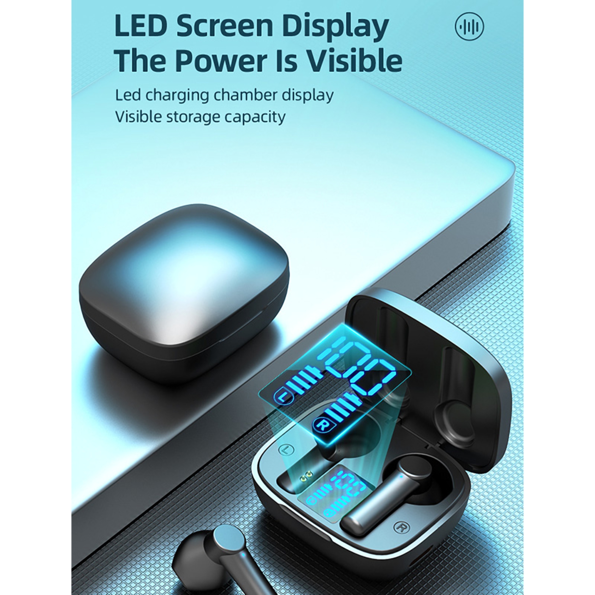 Wireless Bluetooth Earbuds w/Charging Holder 4