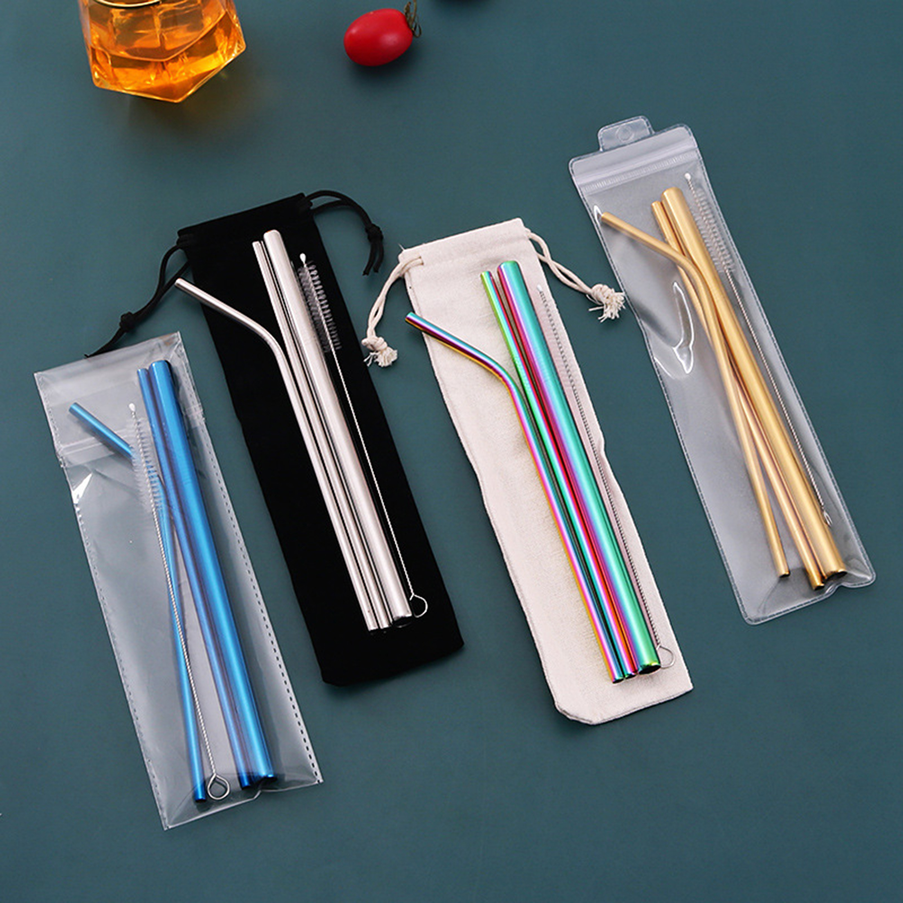 Reusable Straws With cleaning brush 2