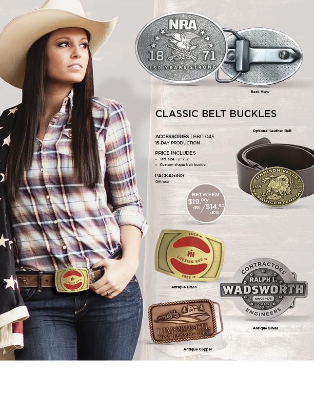 Classic Belt Buckle (2 x 3 in) 12