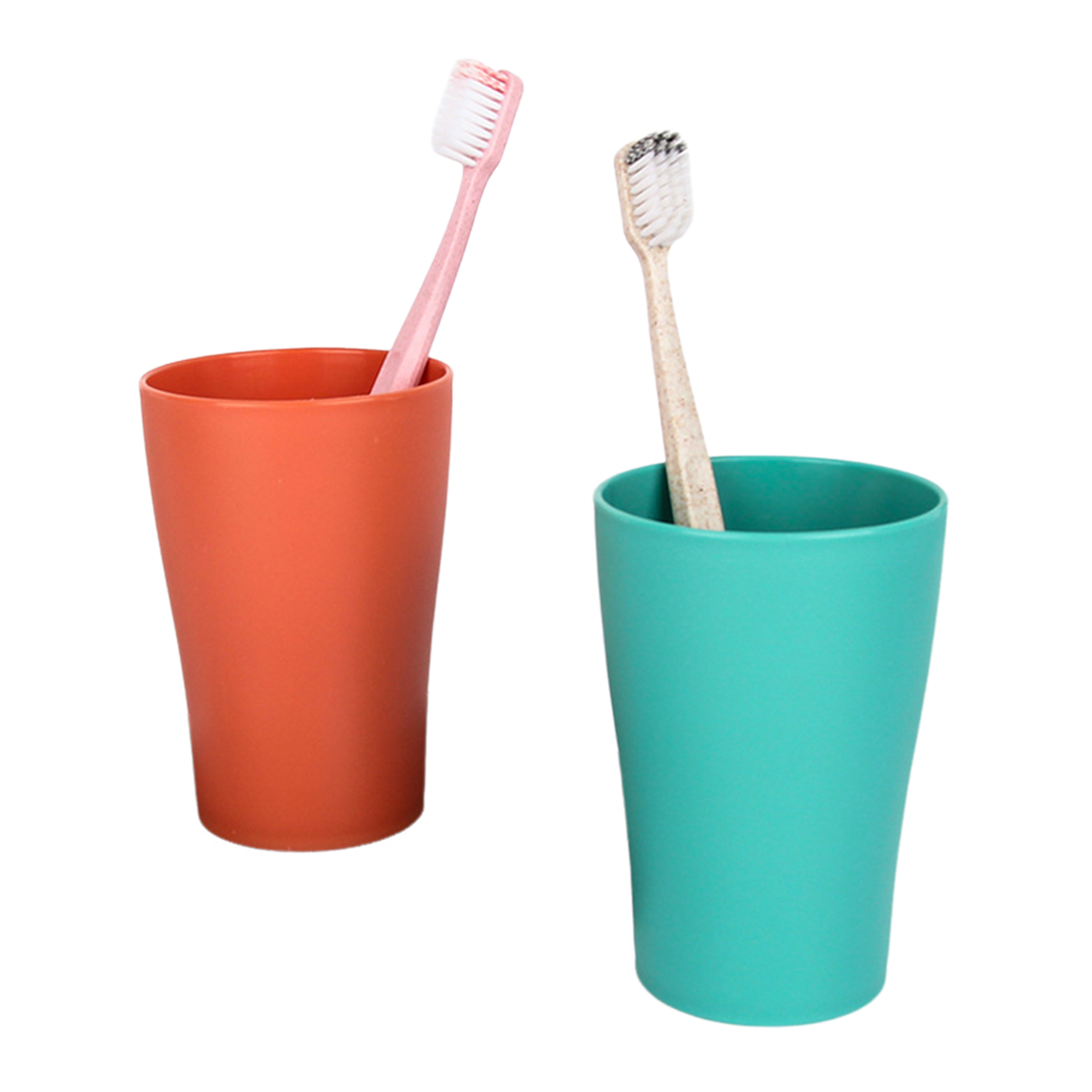 12oz Wheat Straw Couple's Toothbrush Cup 3