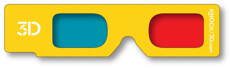 3D Glasses - Hand Held- Red/Cyan Lenses - Custom Imprint 2