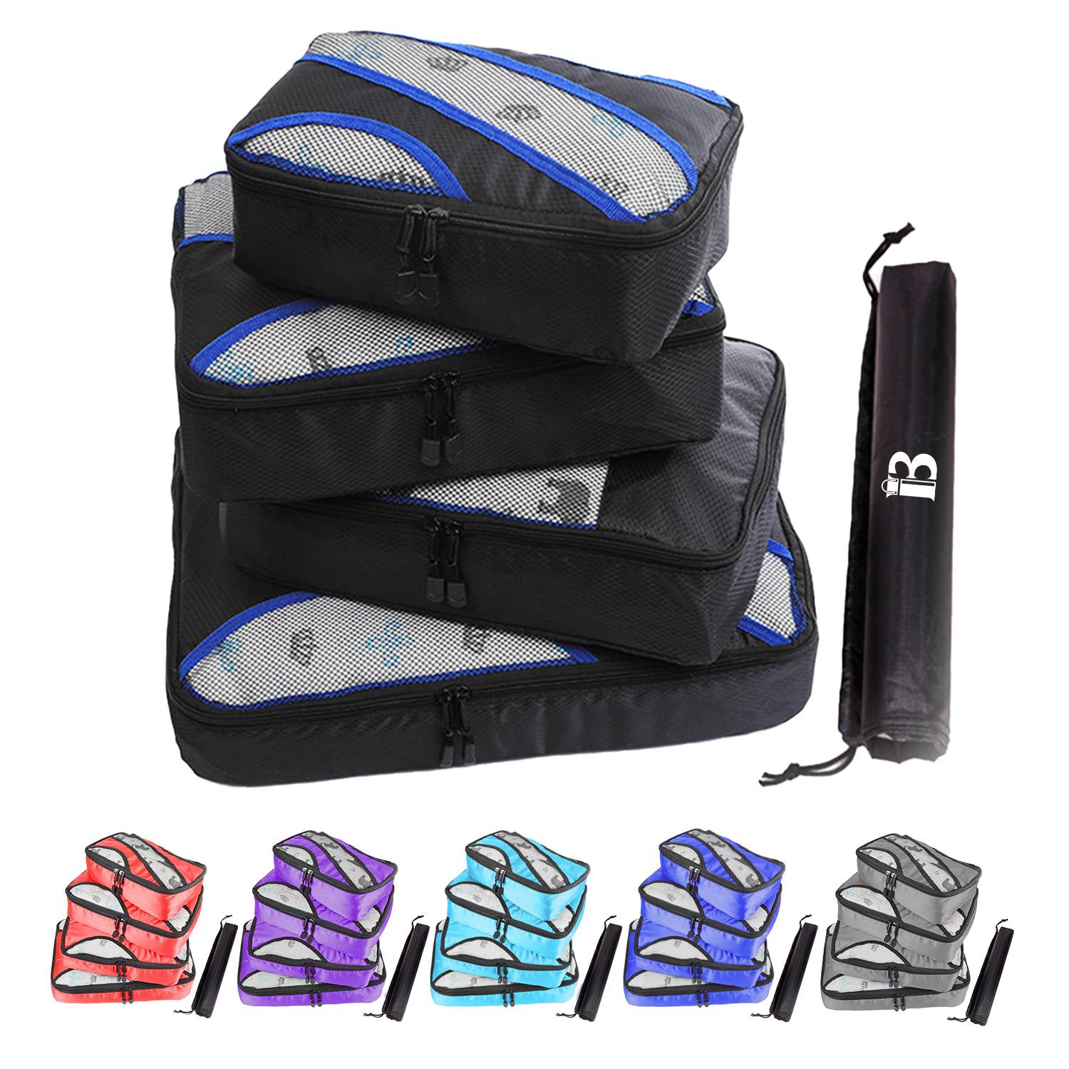 Folding Mesh Travel Storage Bags Set 8