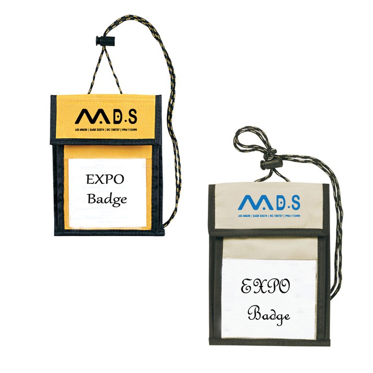 300D Ripstop Polyester Badge Holder with PVC Backing 3