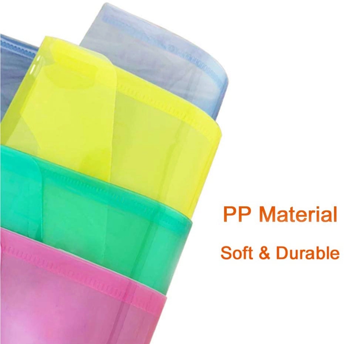 Transparent A4 File Envelopes with Snap Closure 8