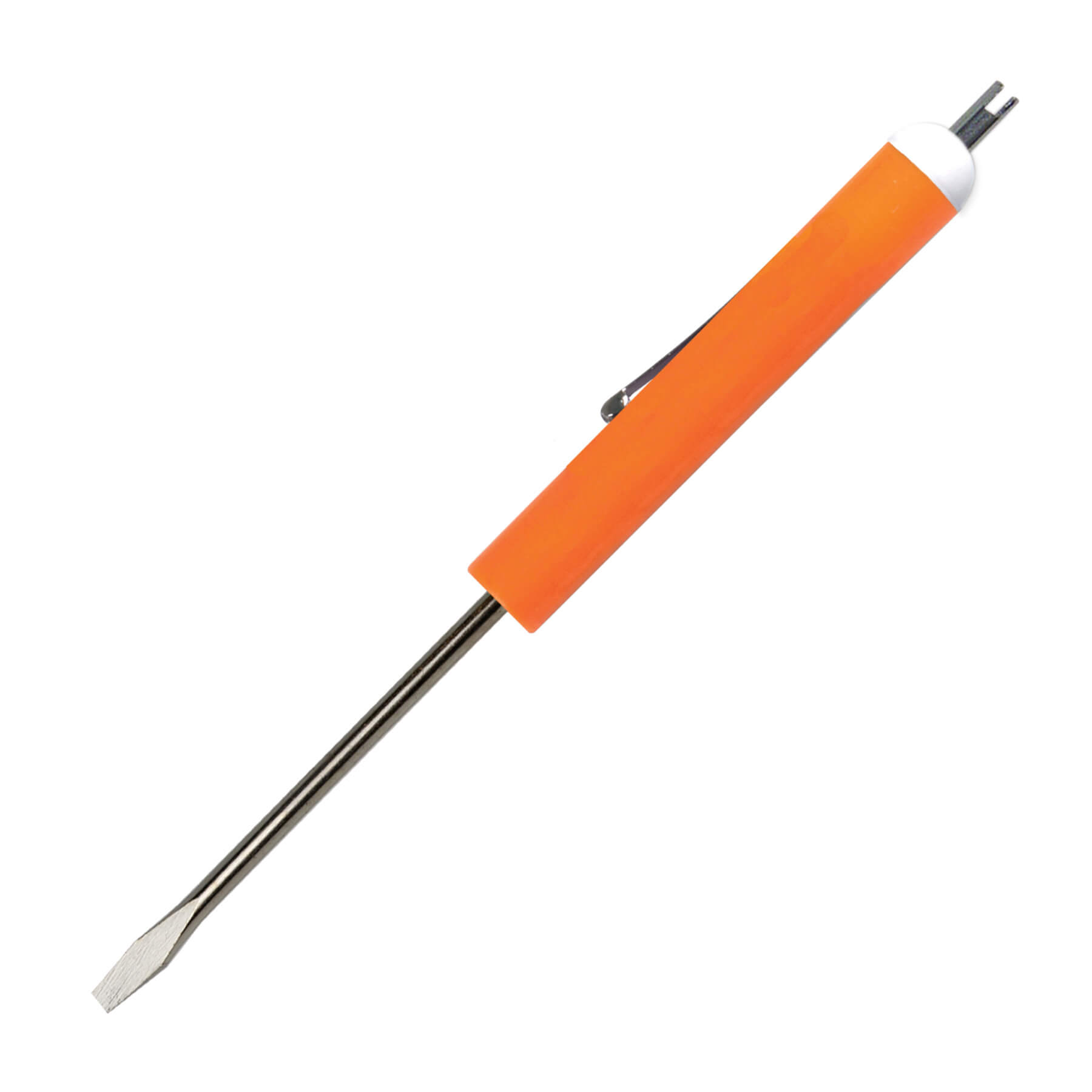 Pocket Screwdriver 1/8" Flat Blade + Valve Stem Top 14