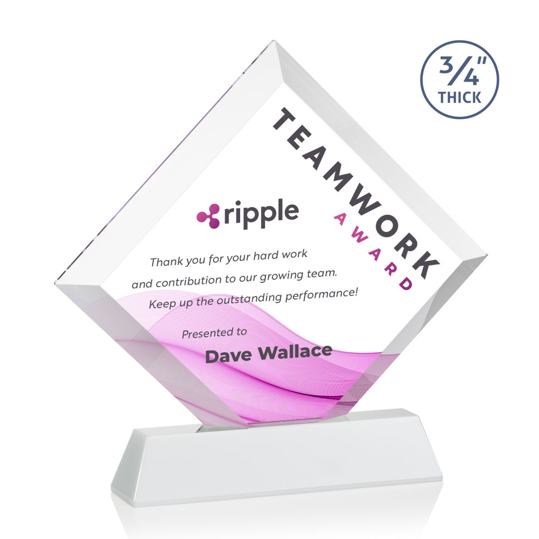 Belaire VividPrint™ Award on Newhaven Base - White 8