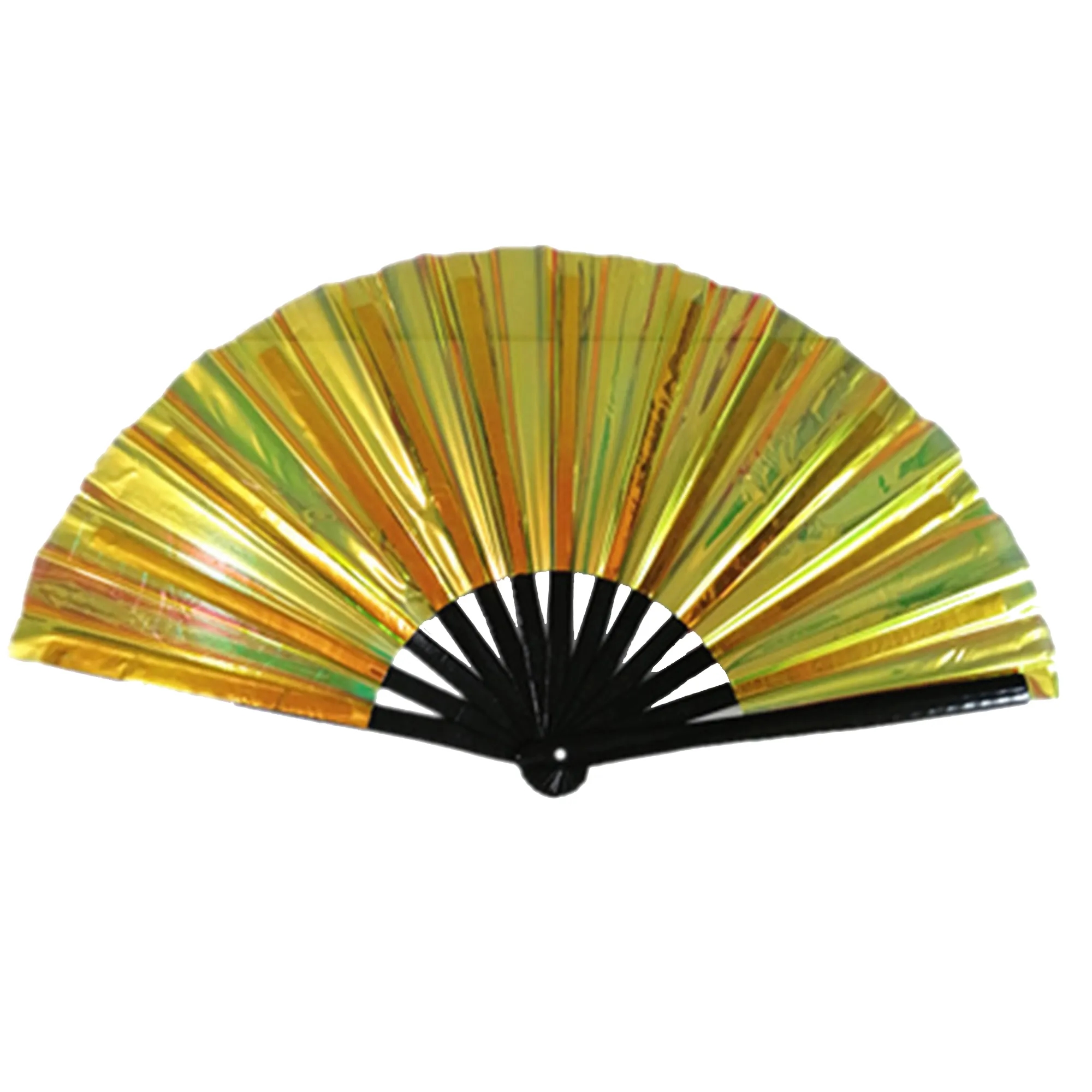 PCV Laser Film Large Bamboo Fan 5