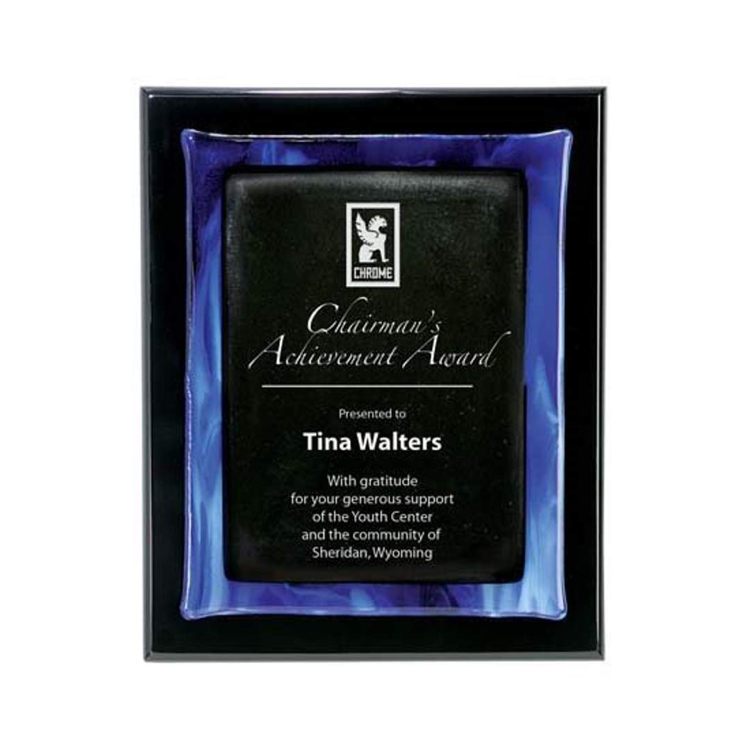 Metallic Fusion Plaque - Black/Blue 1