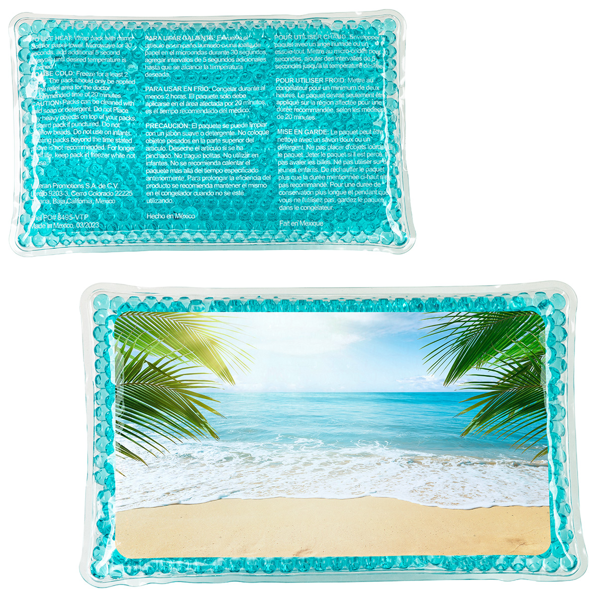Tropical Breeze Large Rectangle Aqua Pearls™ Hot/Cold Pack 5