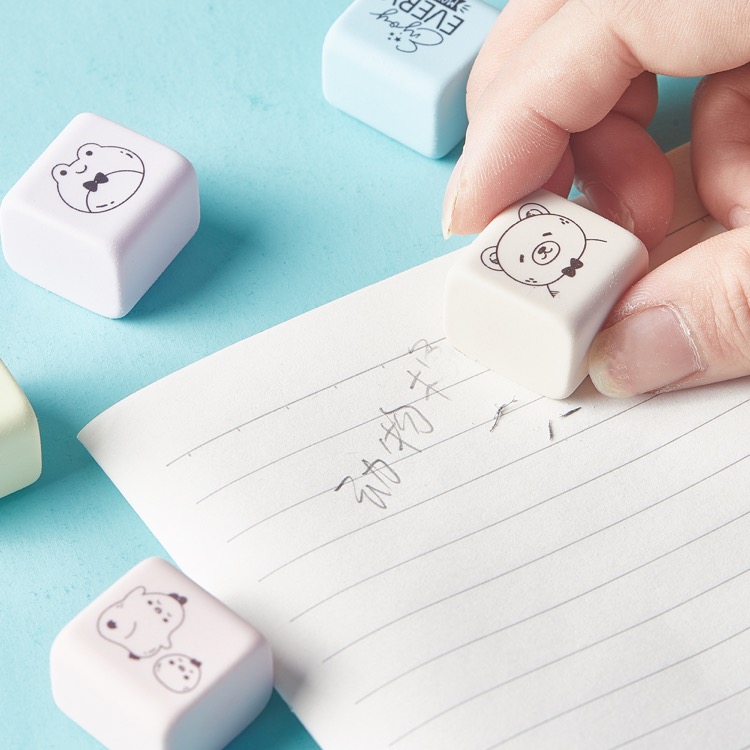 Happy Cube Rubber Eraser Set 4