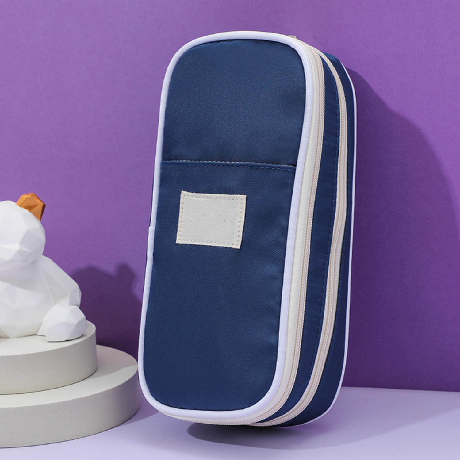 Large Capacity Double-Layer Canvas Pen Pouch 10