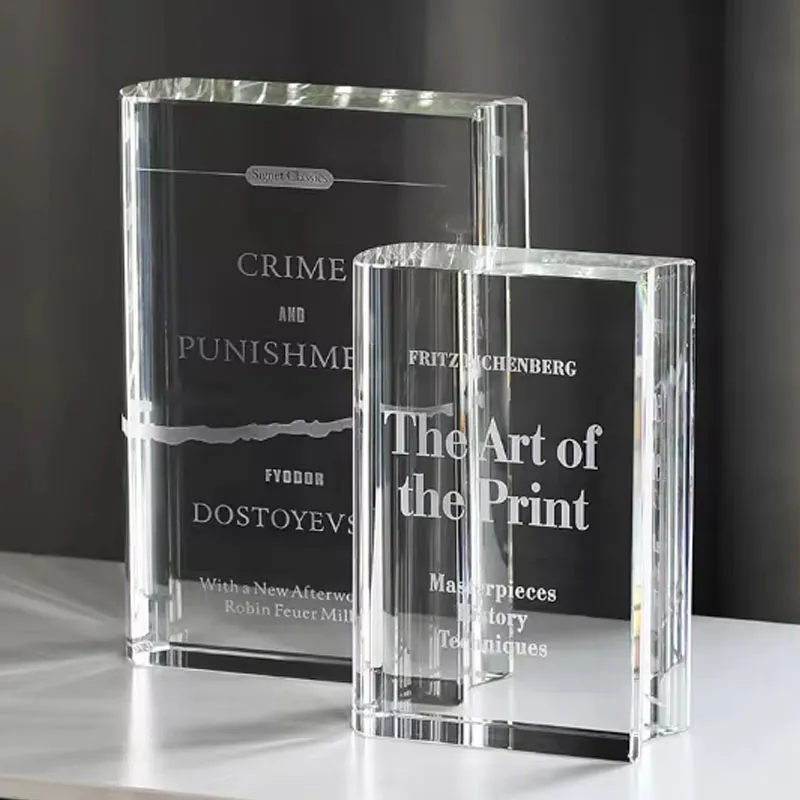 Book Shape Crystal Award 2