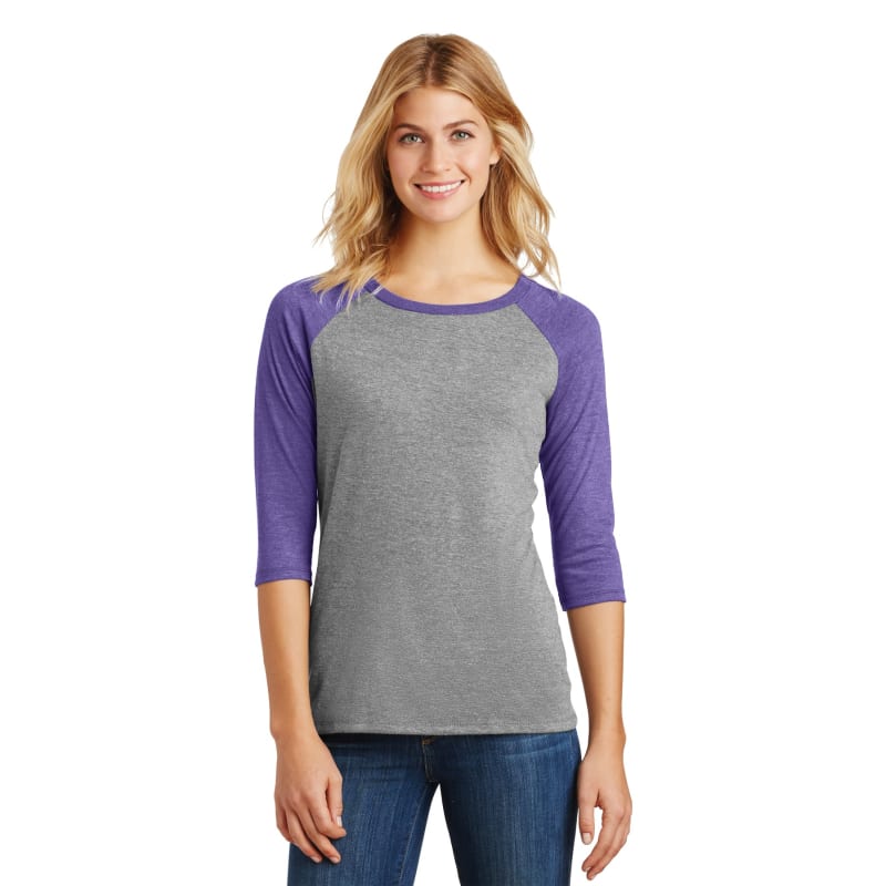 District Women's Perfect Tri 3/4-Sleeve Raglan. 33