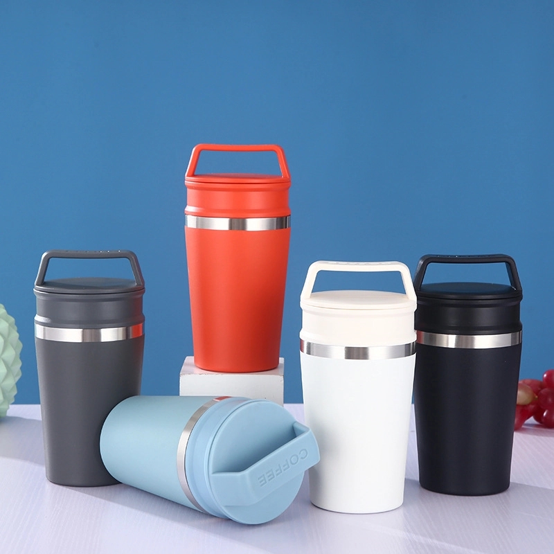 Custom 12 oz Stainless Steel Travel Mug With Handle 11