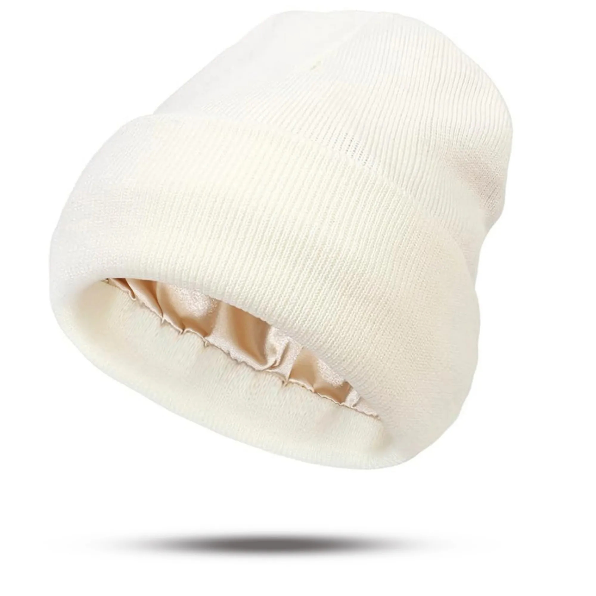 Satin Lined Knit Beanie Warm Soft Winter Hat 3